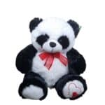 Urso Panda M, com laço vermelho, 045cm altura