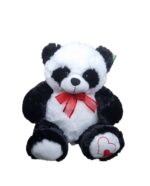 Urso Panda M, com laço vermelho, 045cm altura