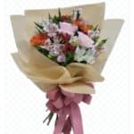 Buquê 02 - com 06 alstroemérias, 03 rosas, 03 gérberas