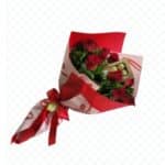 Buquê 03  -   com 12 rosas  + Chocolate Ferrero Rochet