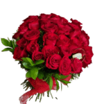 Buquê Luxo Rubi  com 50 rosas