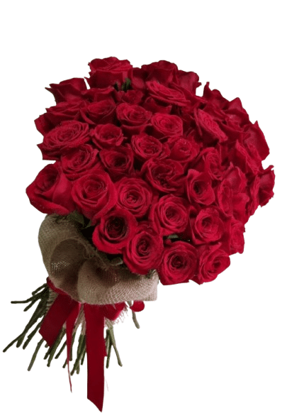 Buquê com 50 rosas importadas
